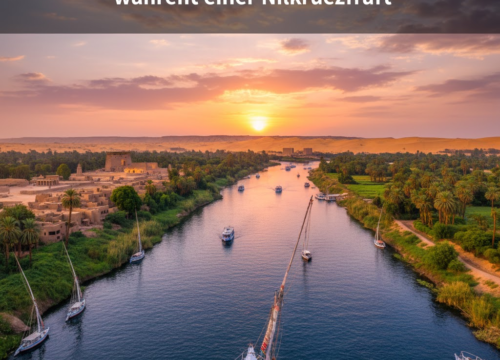 Der Nil als natürliche Orientierungslinie während einer Nilkreuzfahrt