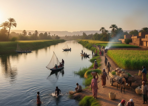 Der Nil als Arbeits- und Lebensraum für die lokale Bevölkerung